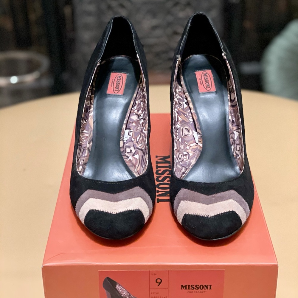 Missoni For Target Black Suede Pumps Size 9